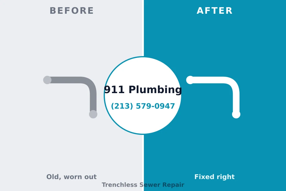 Before and after: plumbing company New Beaver, PA
